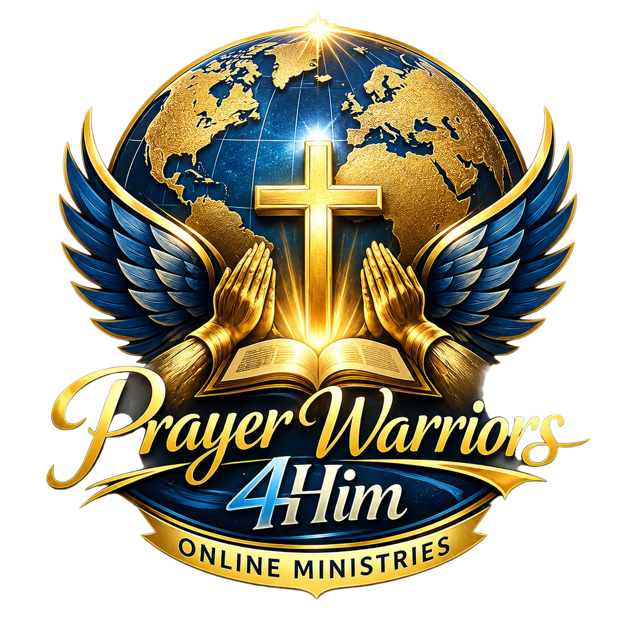 Prayer Warriors 4HIM Online Ministries Logo